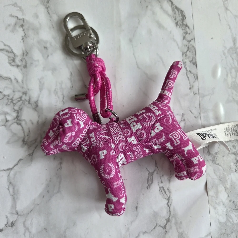 PINK DOG KEYCHAIN  By VICTORIA SECRET.